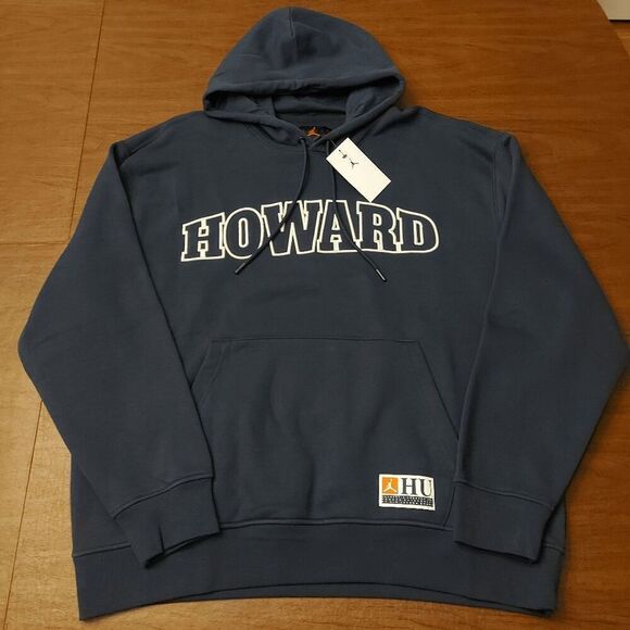 Jordan X Howard University Bisons Pullover Hoodie Navy Blue FJ9323-419 Men's XL